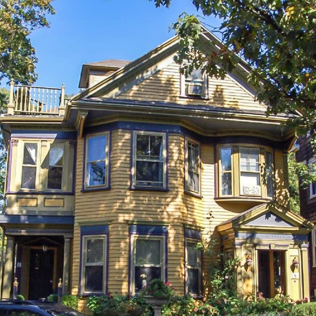 maison victorienne colorée à Boston