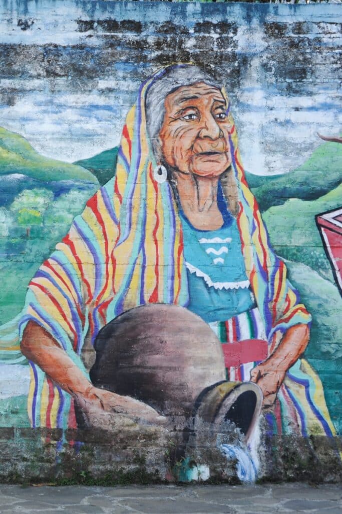 fresque vieille femme ataco