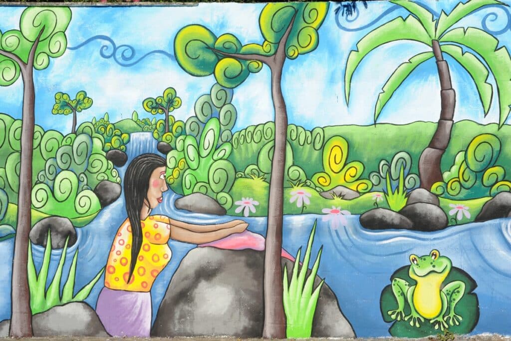 fresque colorée d'Ataco