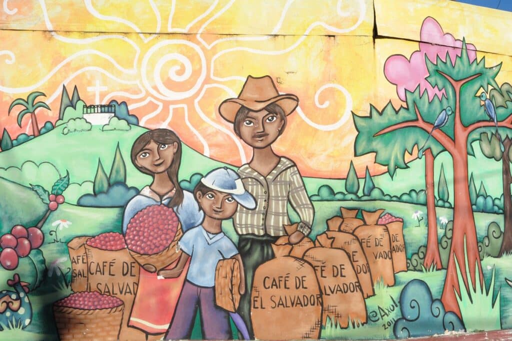 fresque sur le café à Ataco