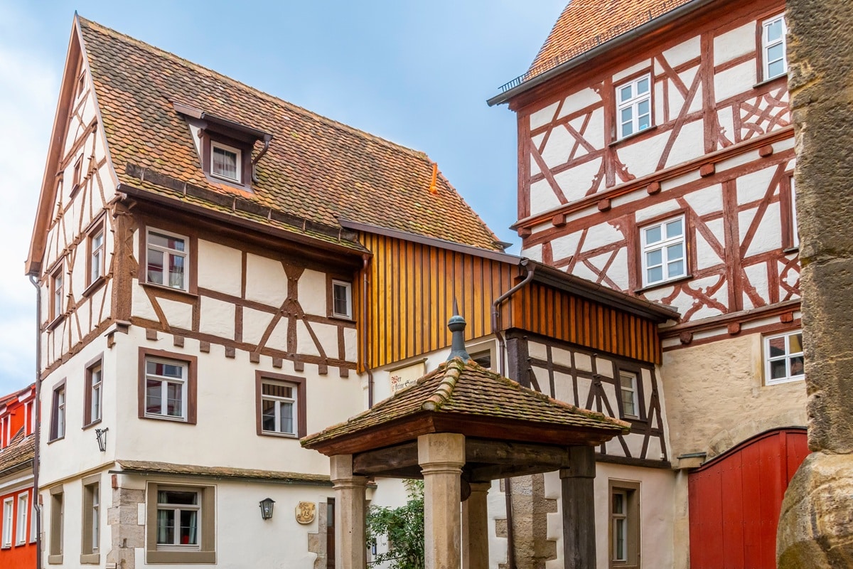 maisons à colombages de Rothenburg ob der Tauber