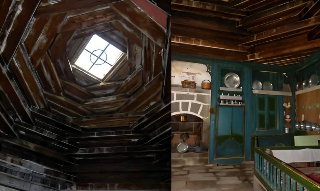 L’espace intérieur et son toit spécial appelé kirlangıç