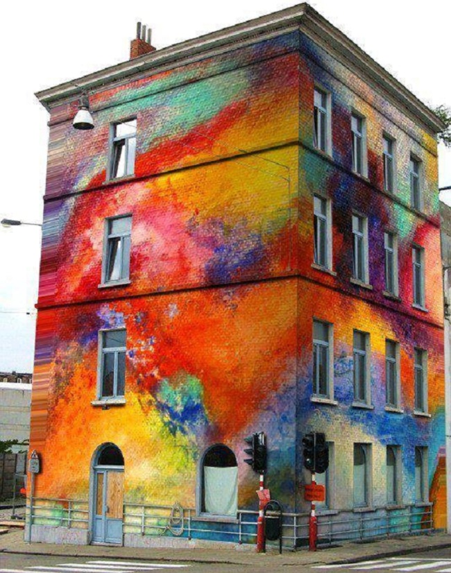 bâtiment coloré