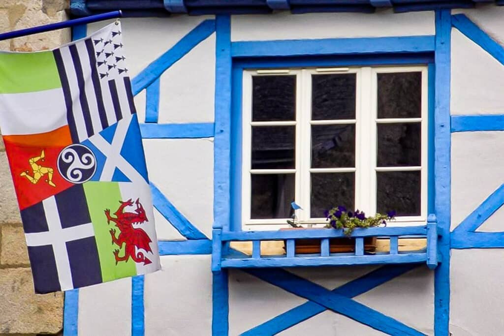 façade à pans de bois à Saint-Goustan