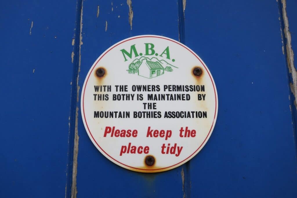 panneau Mountain Bothies Association