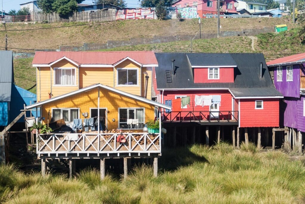 palafitos colorés Chiloé