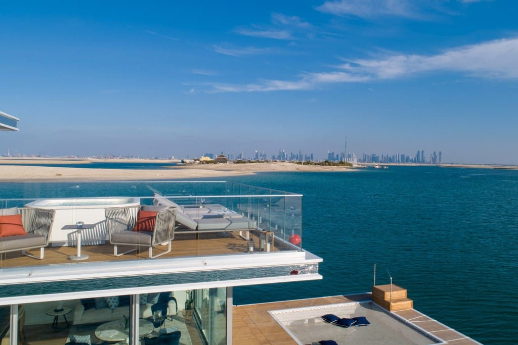 terrasse villa flottante de Dubaï