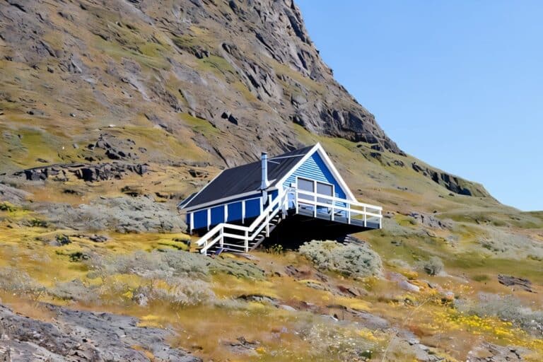 Maison typique du Groenland à Isikkivik