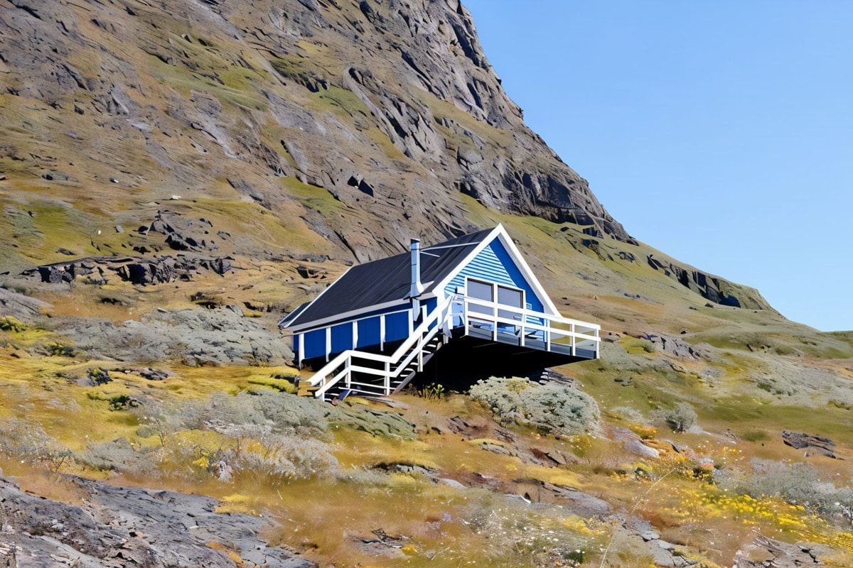 Maison typique du Groenland à Isikkivik