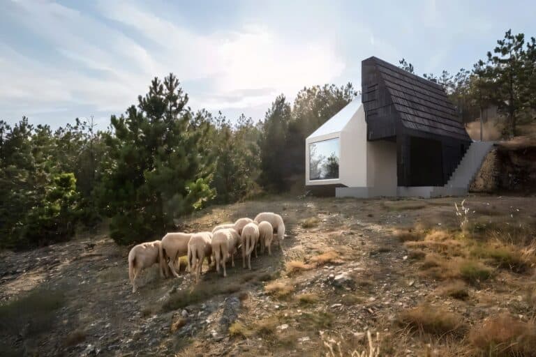 Une maison contemporaine inspirée du chalet serbe traditionnel