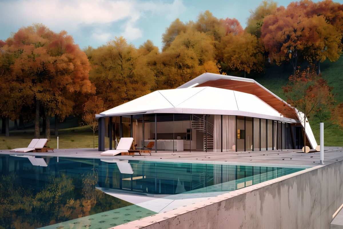 maison moderne shell house