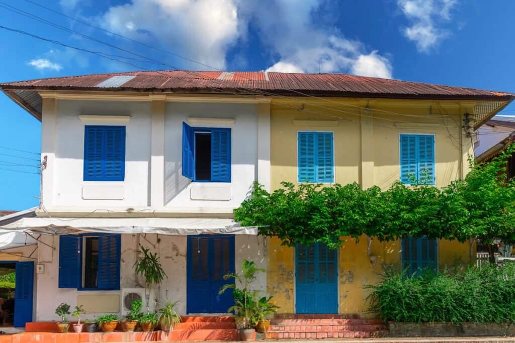 maisons coloniales dans le vieux Luang Prabang