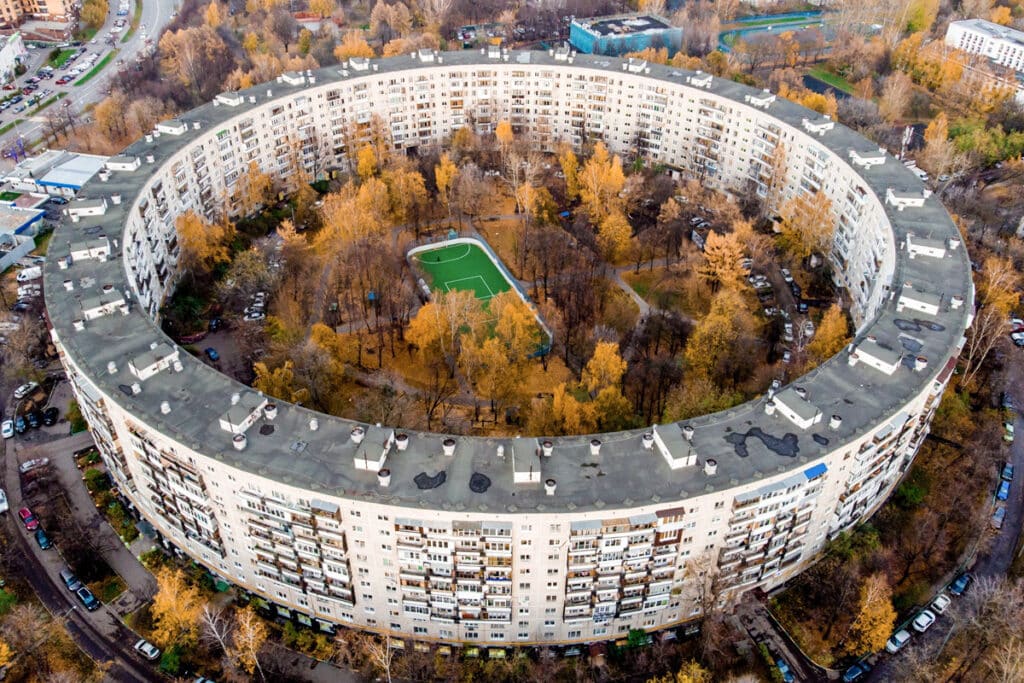 immeuble rond de Moscou