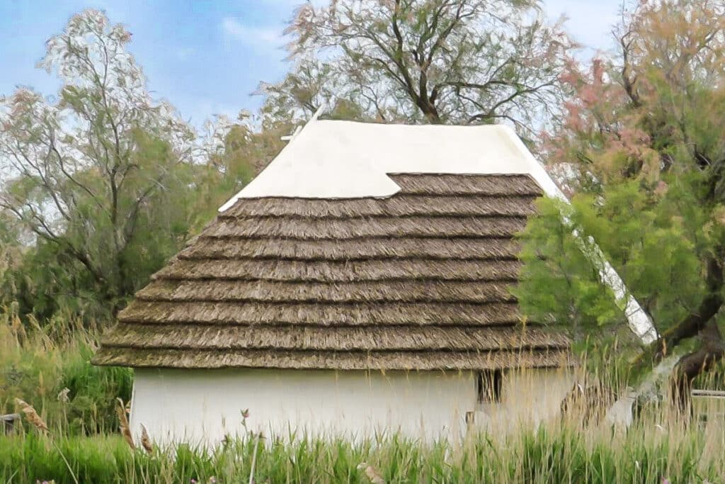 profil d'une cabane de gardian