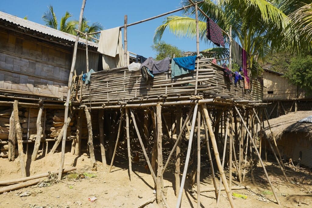 maison rurale au Bangladesh