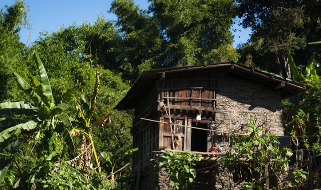 maisons rurales au bhoutan