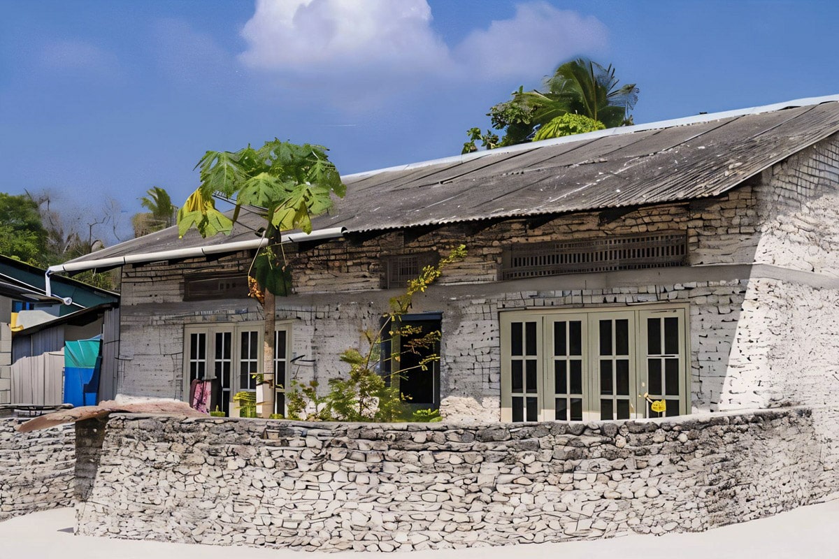 maison de corail aux maldives