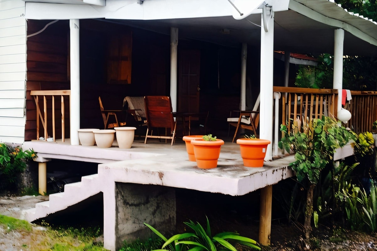 maison sur pilotis à Moroni