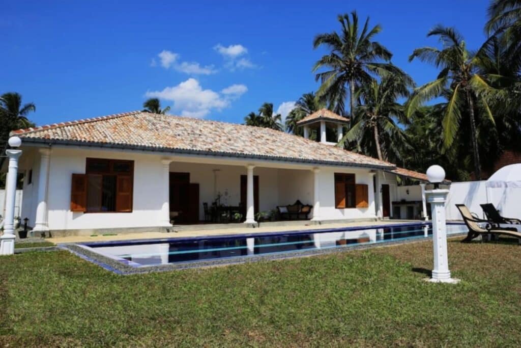 Maison de style colonial au Sri Lanka
