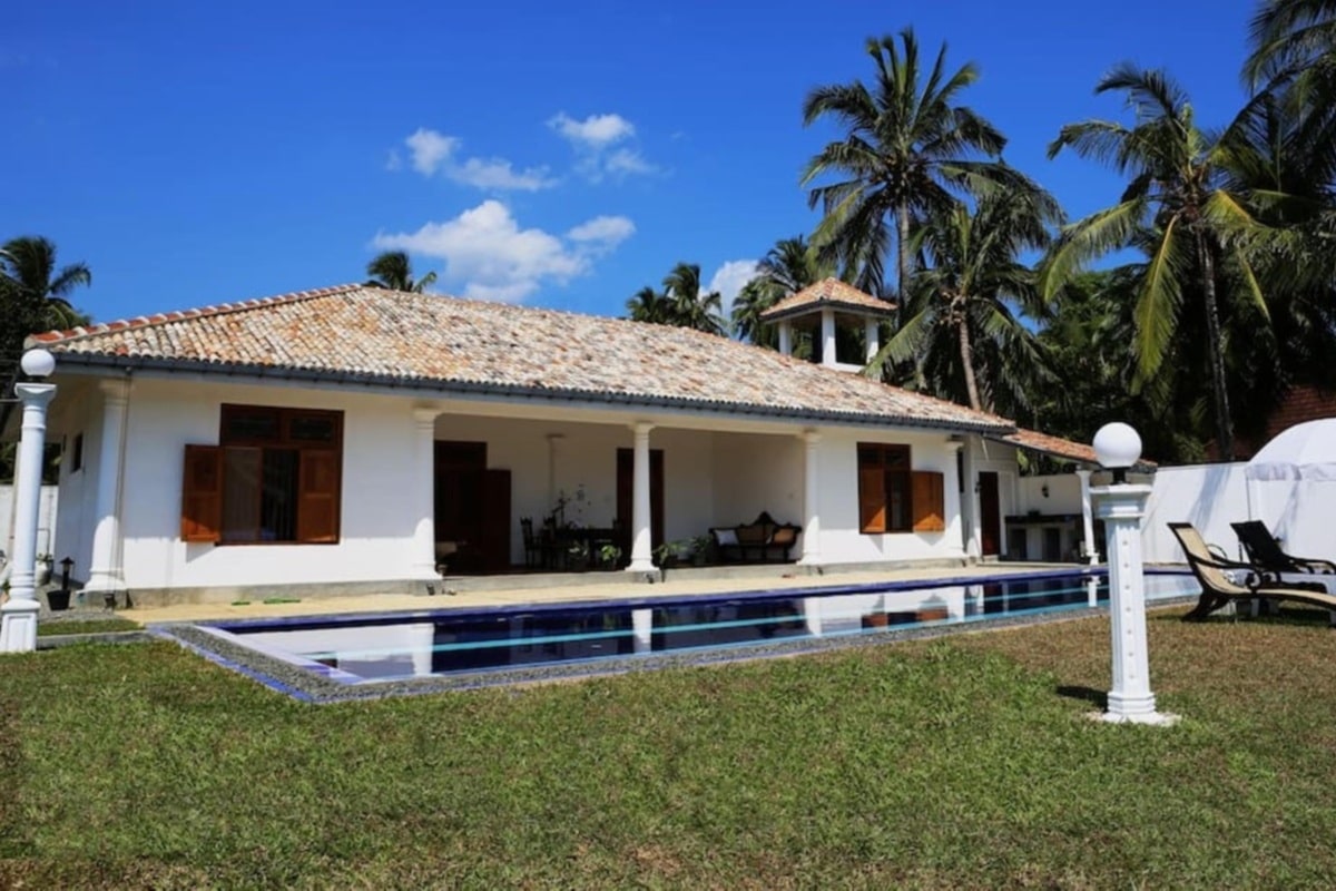 Maison de style colonial au Sri Lanka