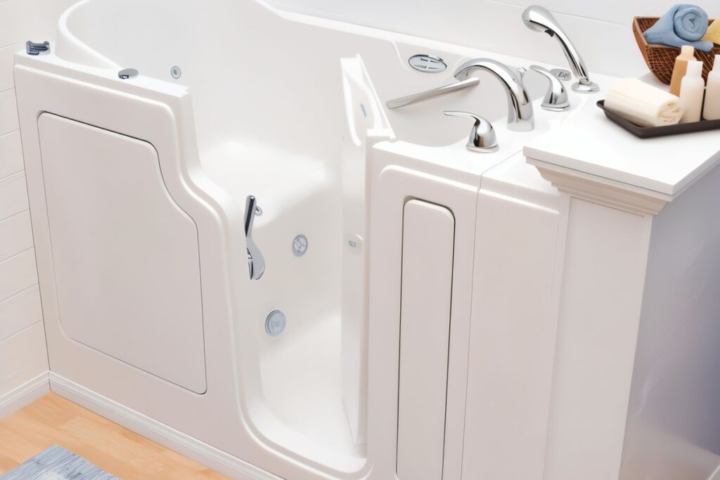 baignoire à porte
