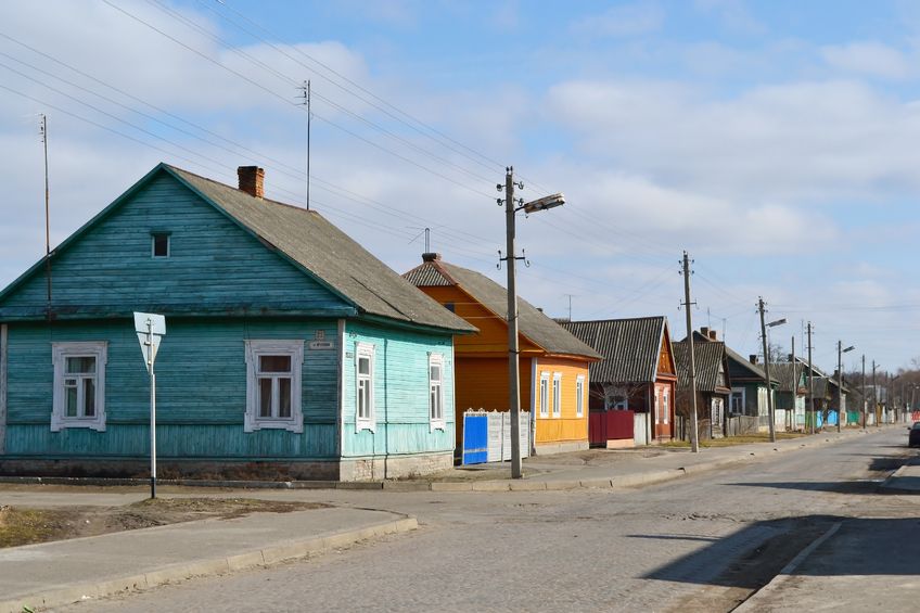 maisons colorées biélorussie