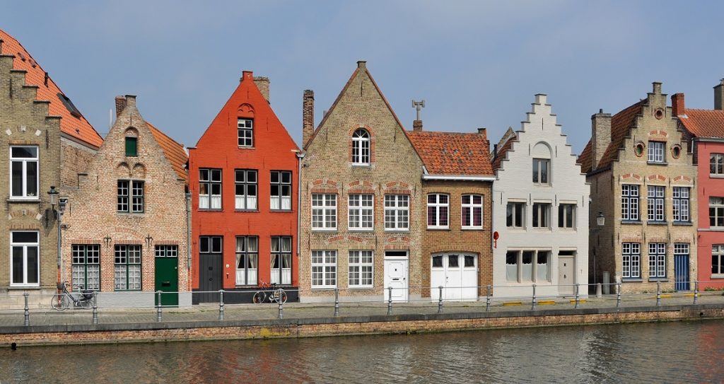 maisons en brique médiévales de bruges