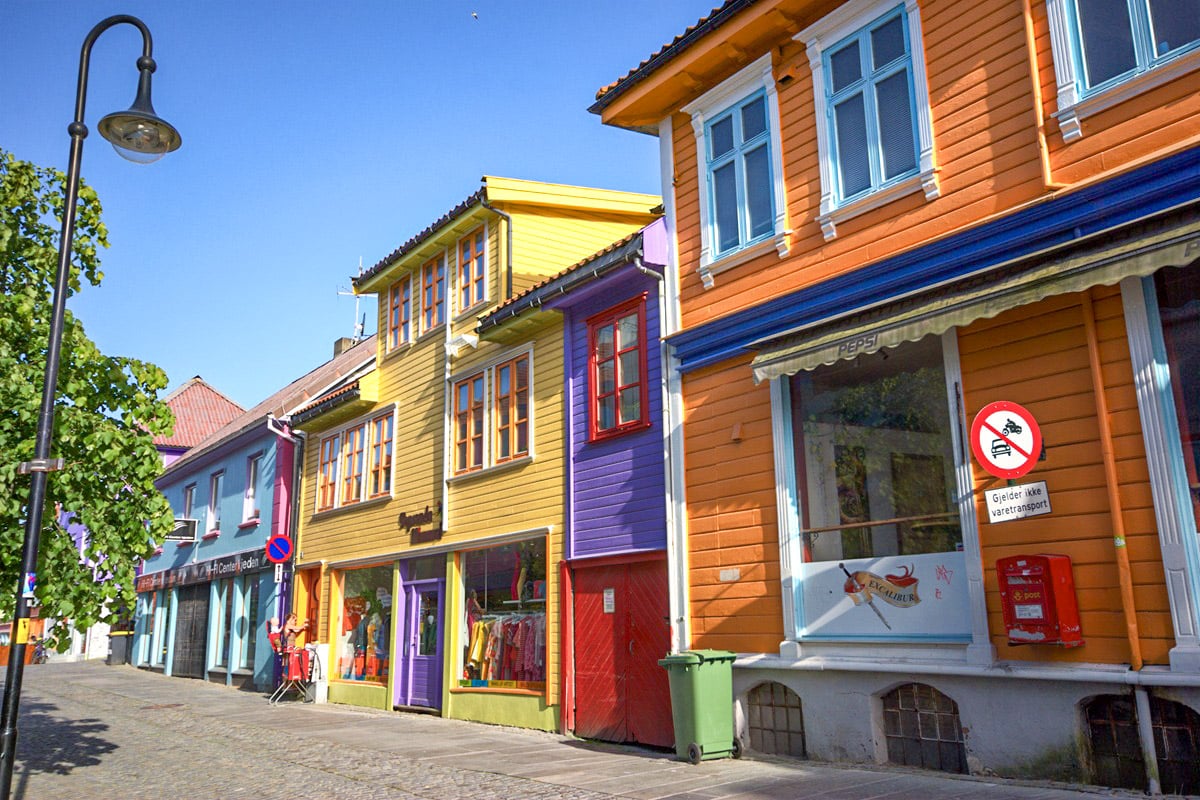 maisons colorées de la rue Øvre Holmegate à Stavanger