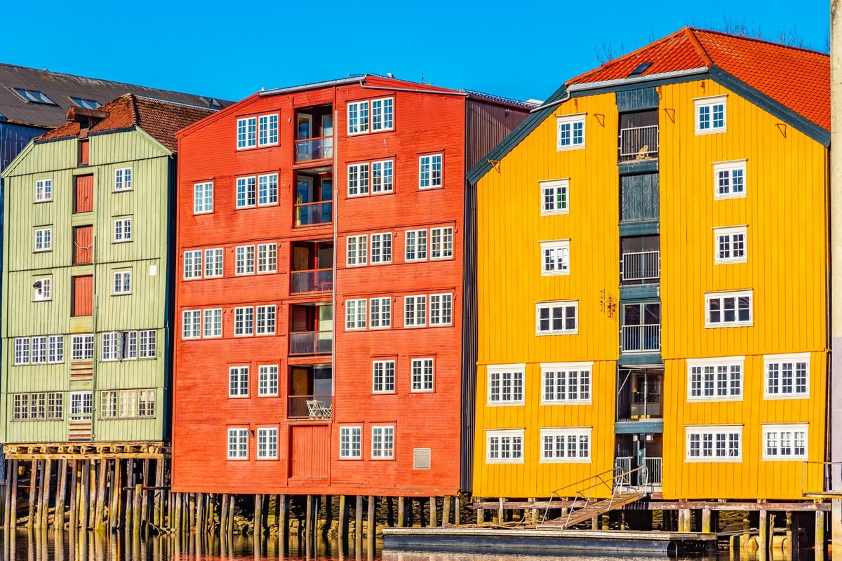 maisons en bois de Trondheim