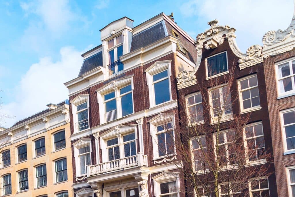 façades maisons de canal à Amsterdam