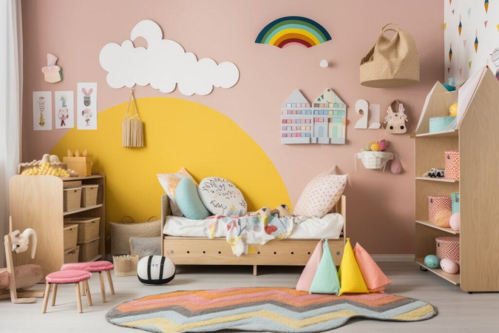 chambre d'enfant colorée