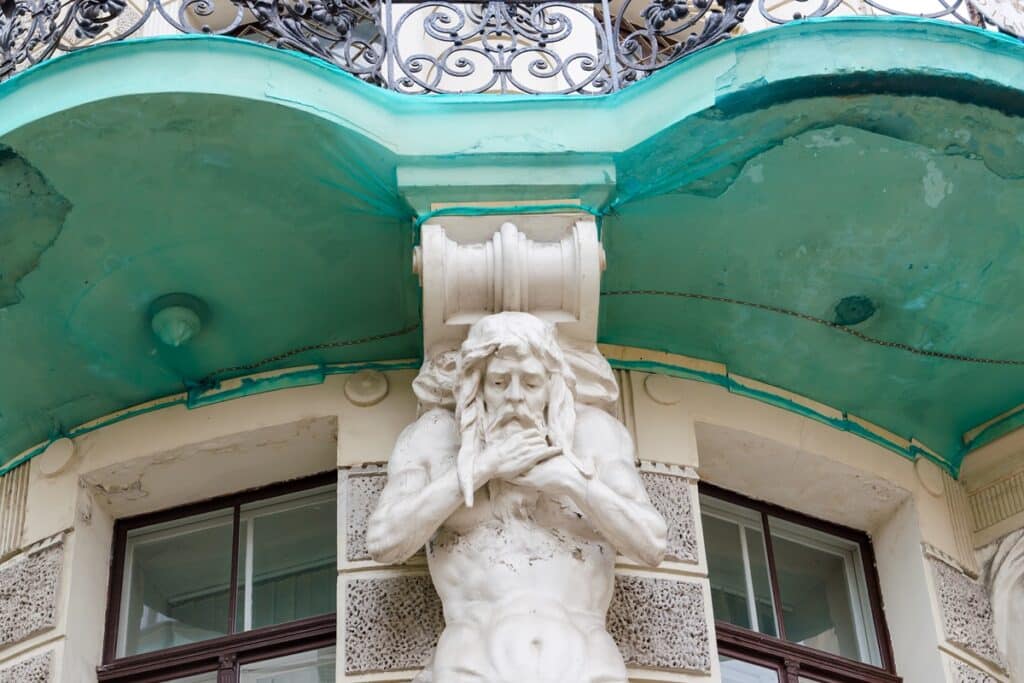 détail art nouveau à Riga