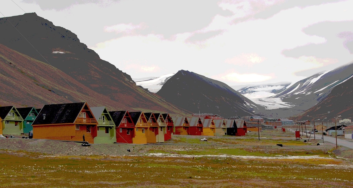 maisons colorées Longyearbyen