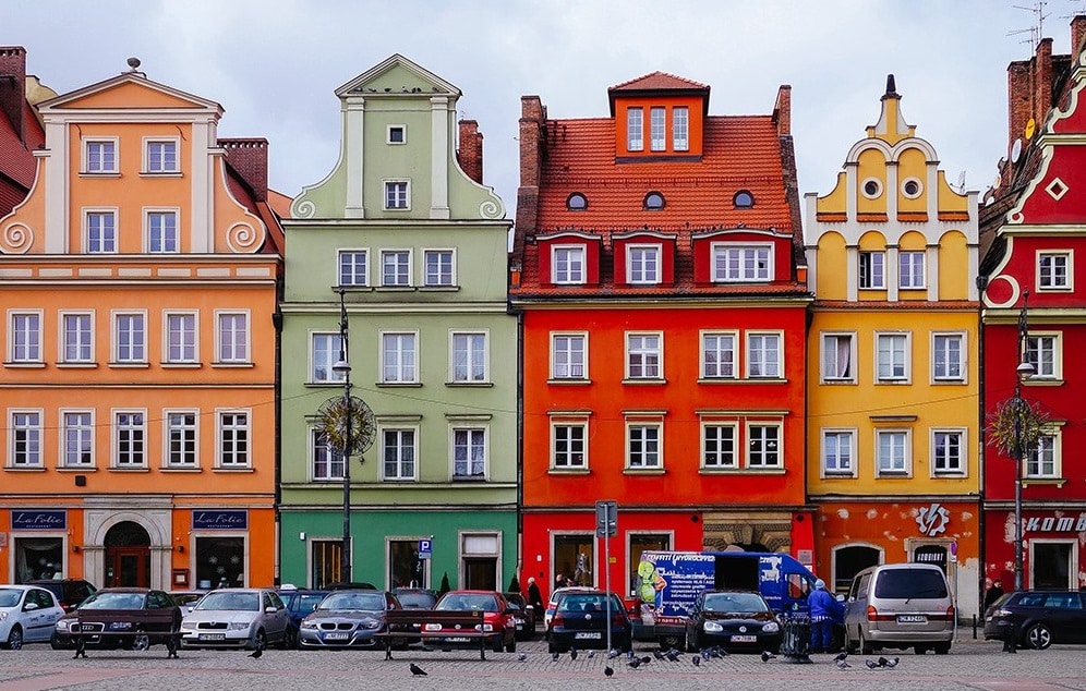 maisons colorées Wrocław