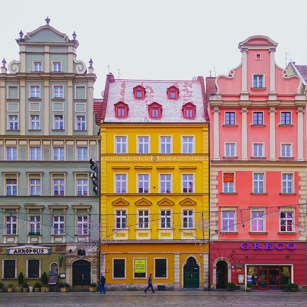 maisons colorées Wrocław
