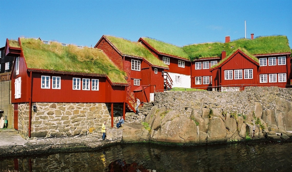 maisons herbe traditionnelles iles feroe