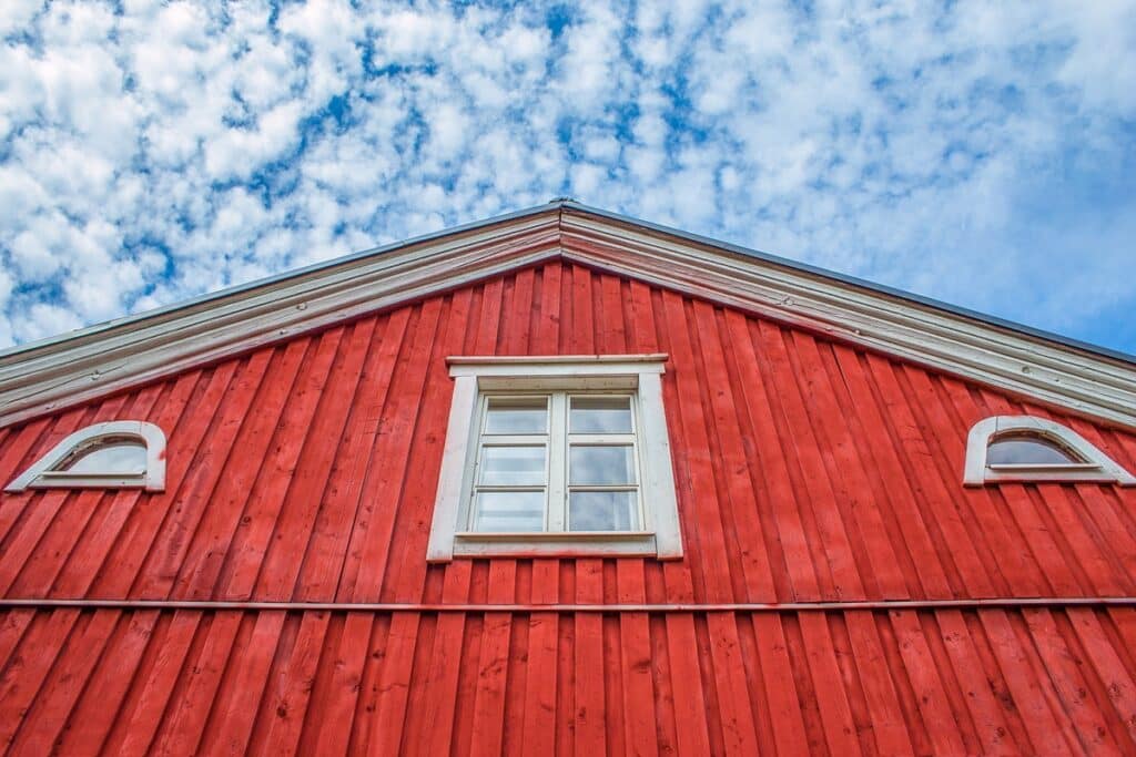 maisons en bois rouge de Falun