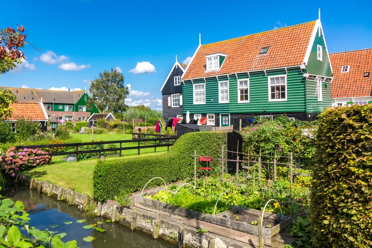 maisons en bois de Marken