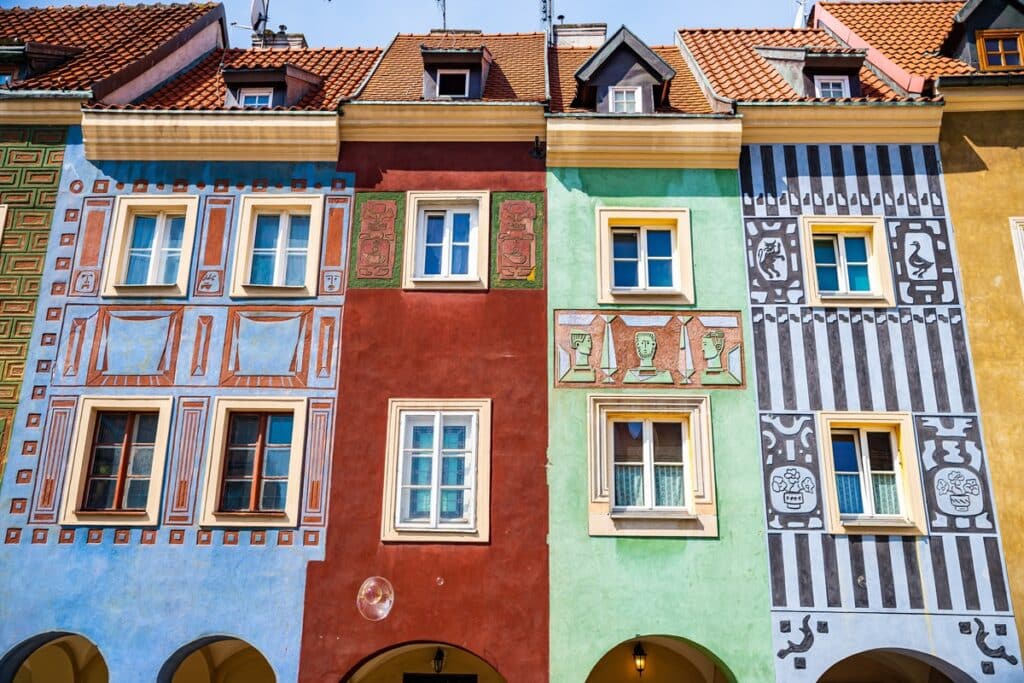 maisons traditionnelles de la vieille ville de Poznań