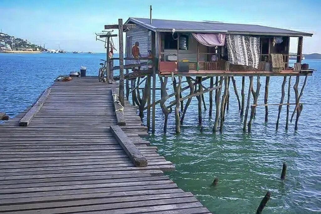 maison sur pilotis à Hanuabada