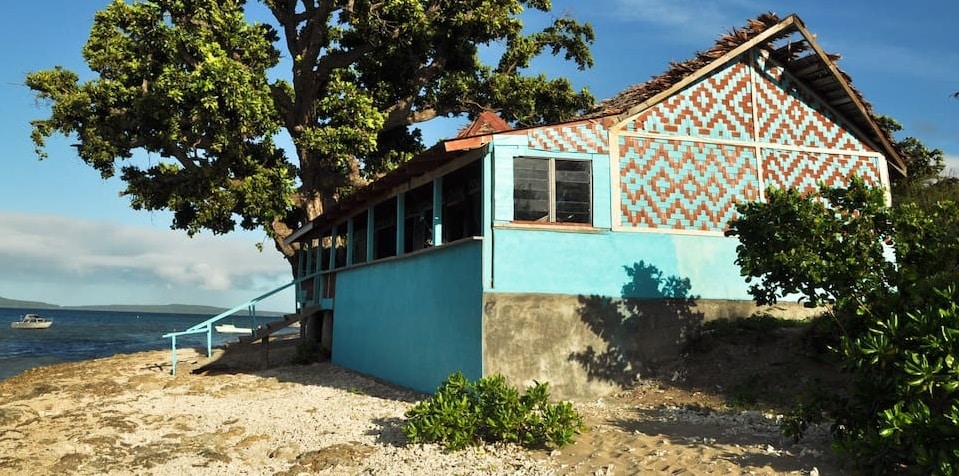 Maison colorée au Vanuatu