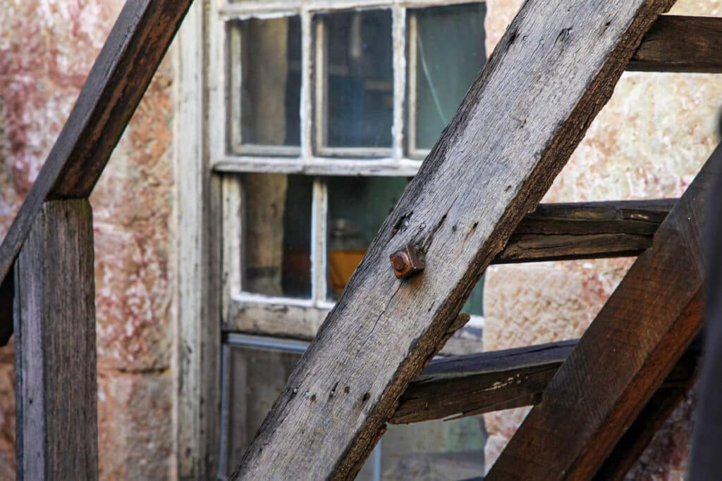 fenêtre en bois Susannah Place Museum