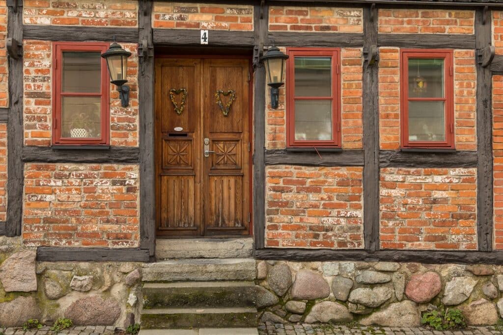 façade maison à colombages de Ystad