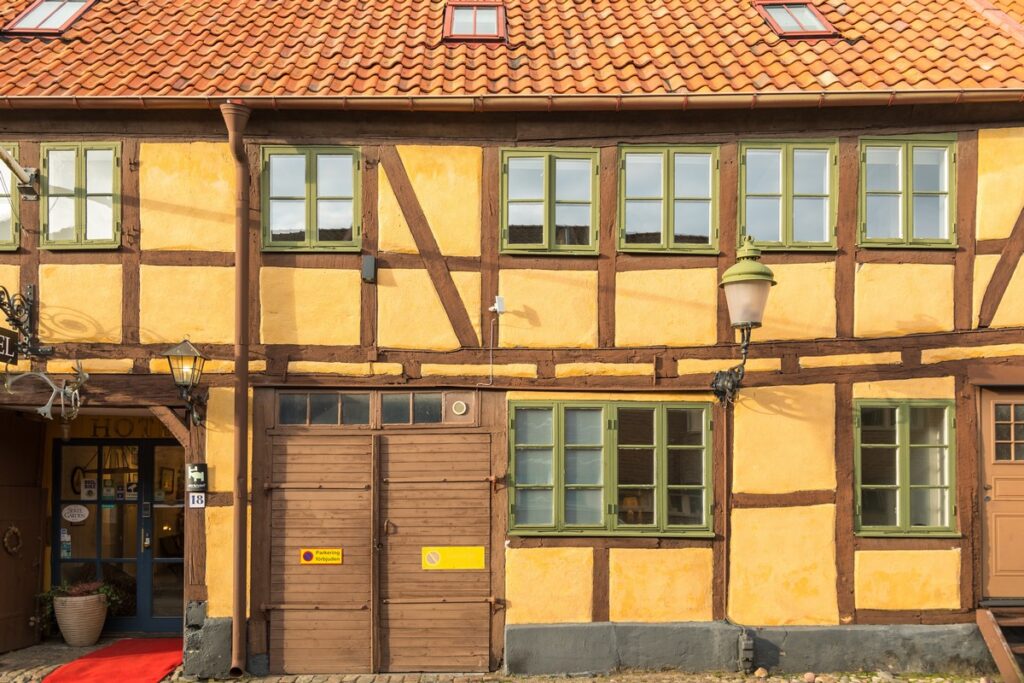 Ystad maison à colombages jaune