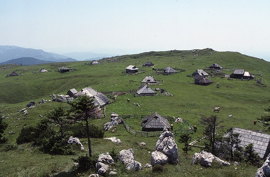 huttes de pâturage slovènes