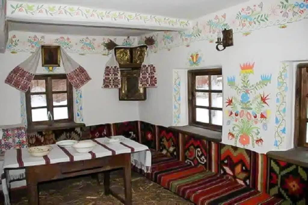 mur peint intérieur maison podolie