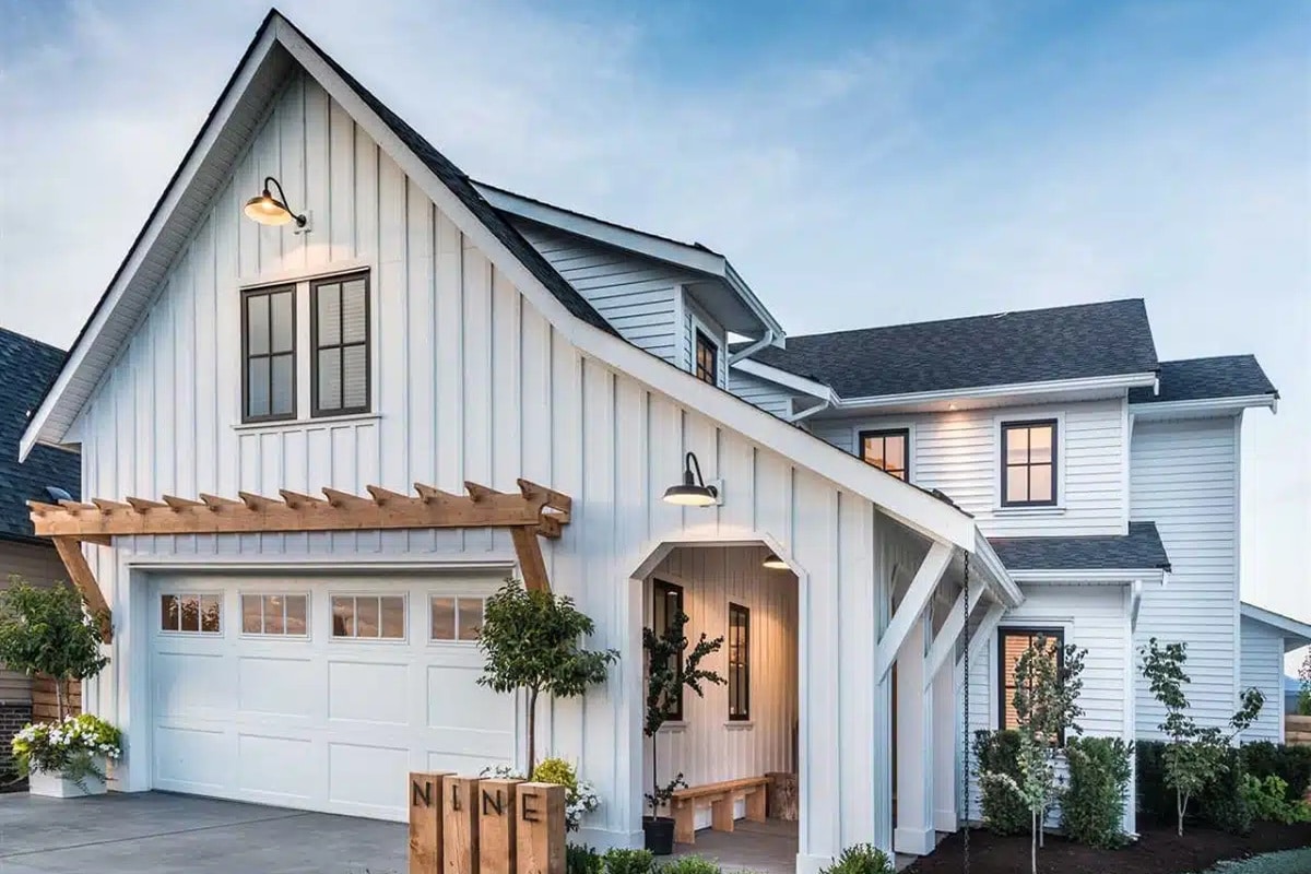 maison de style planche et latte