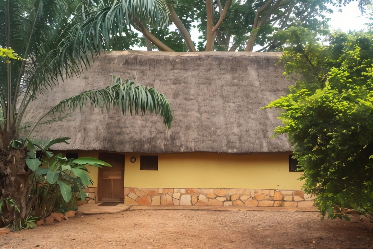 Cottage au toit de chaume à Jinja