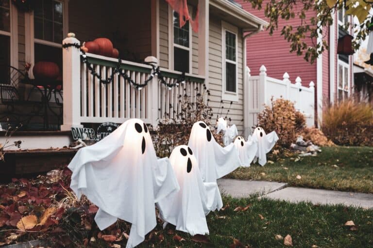 maison décorée Halloween