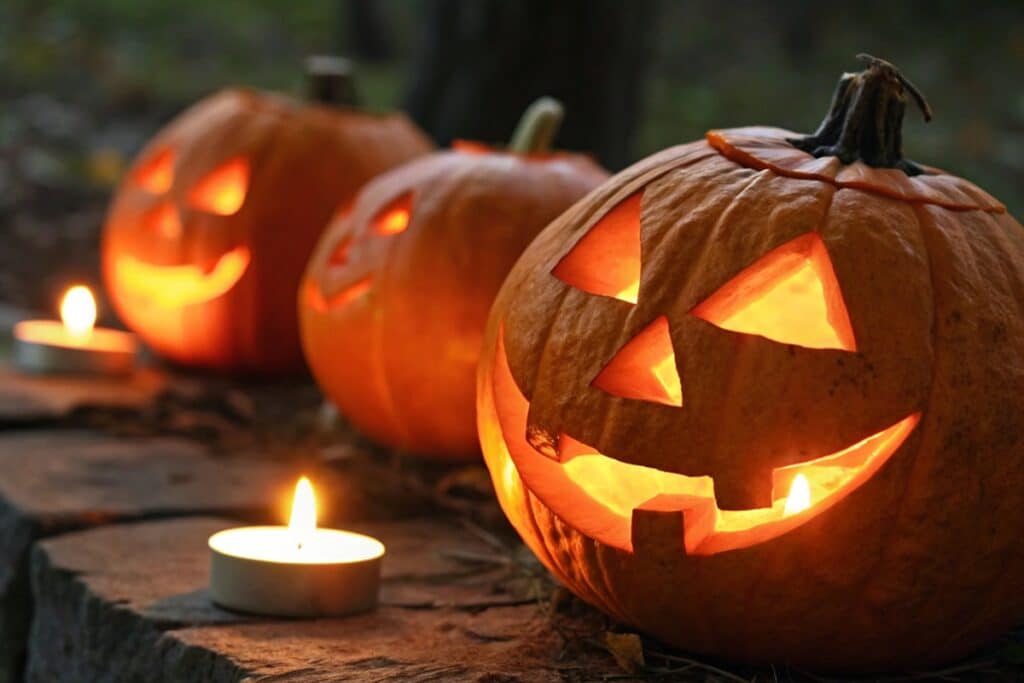 citrouilles sculptées pour Halloween